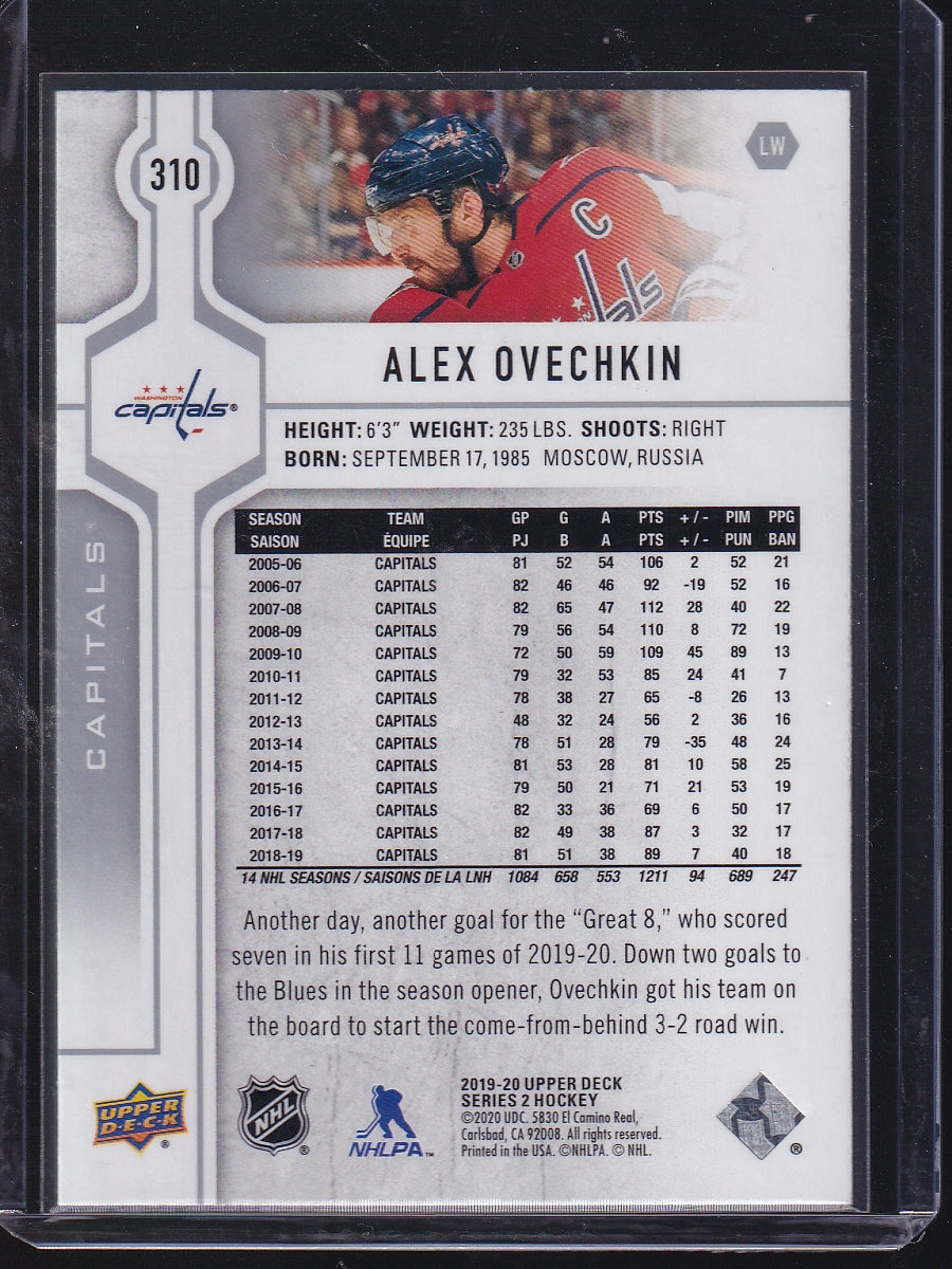 2019-20 Upper Deck #310 Alex Ovechkin