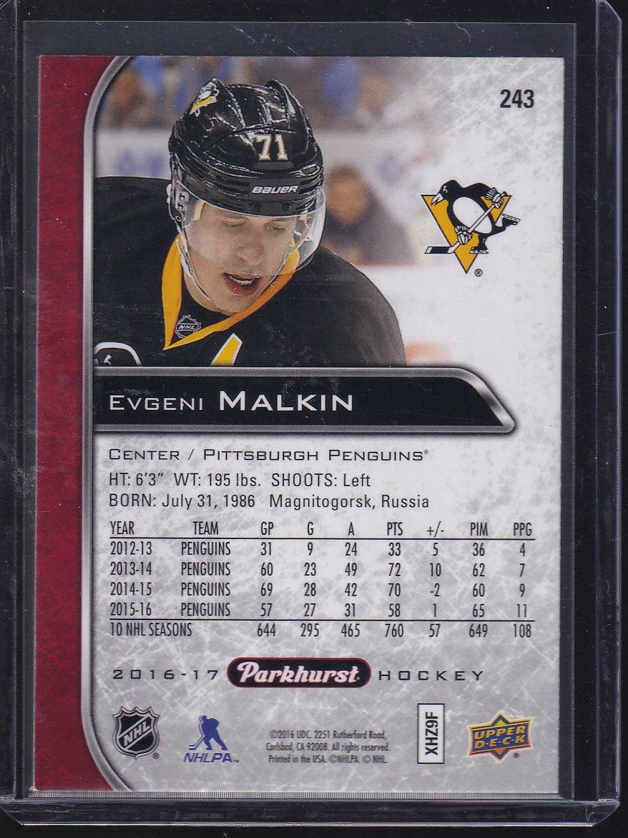 2016-17 Parkhurst #243 Evgeni Malkin Red
