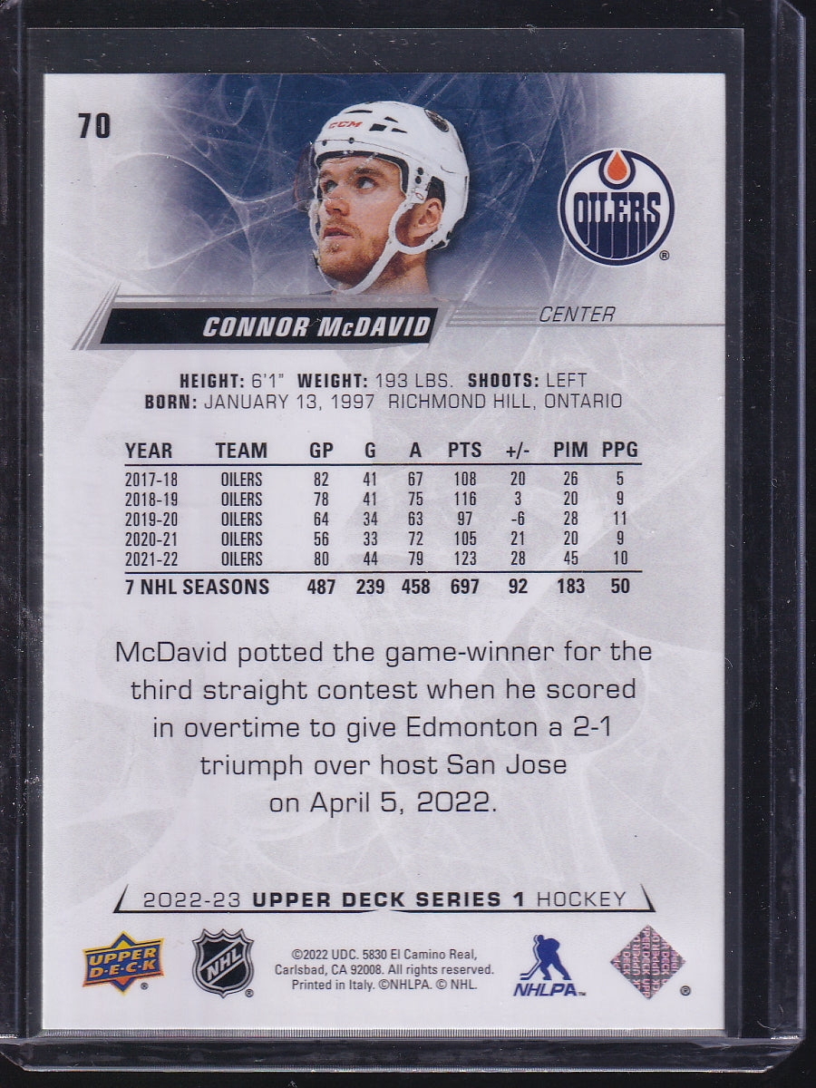 2022-23 Upper Deck #70 Connor McDavid