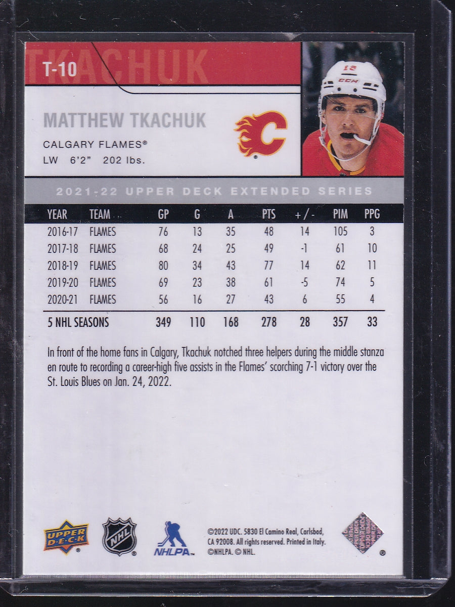 2021-22 Upper Deck #T-10 Matthew Tkachuk 2006-07 Upper Deck Retro