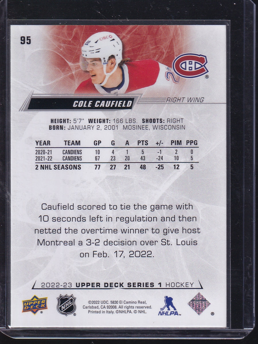 2022-23 Upper Deck #95 Cole Caufield