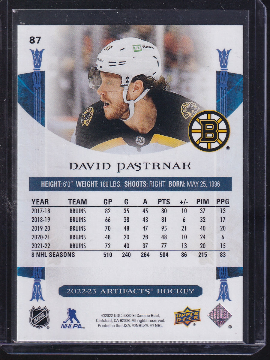 2022-23 Upper Deck Artifacts #87 David Pastrnak