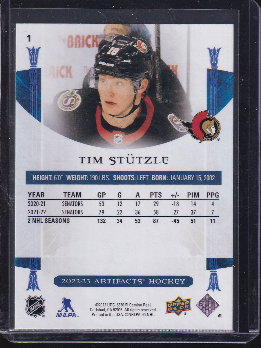 2022-23 Upper Deck Artifacts #1 Tim Stutzle