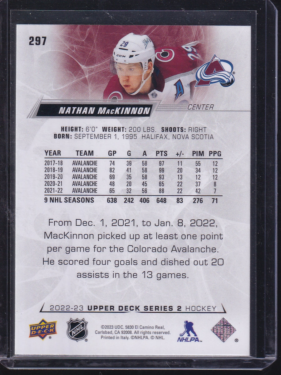 2022-23 Upper Deck #297 Nathan MacKinnon