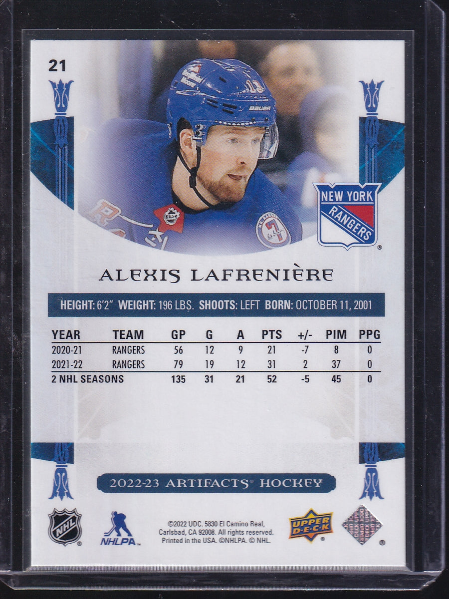 2022-23 Upper Deck Artifacts #21 Alexis Lafreniere