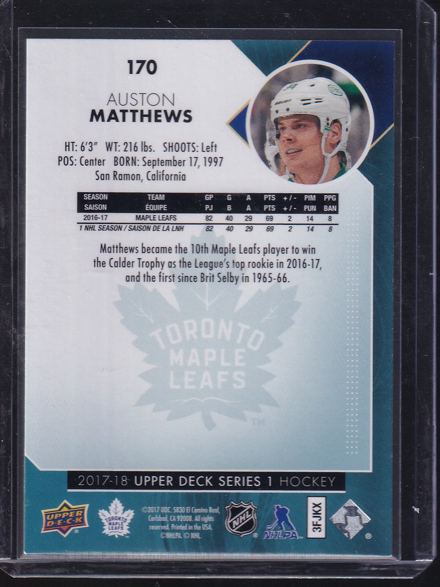2017-18 Upper Deck #170 Auston Matthews