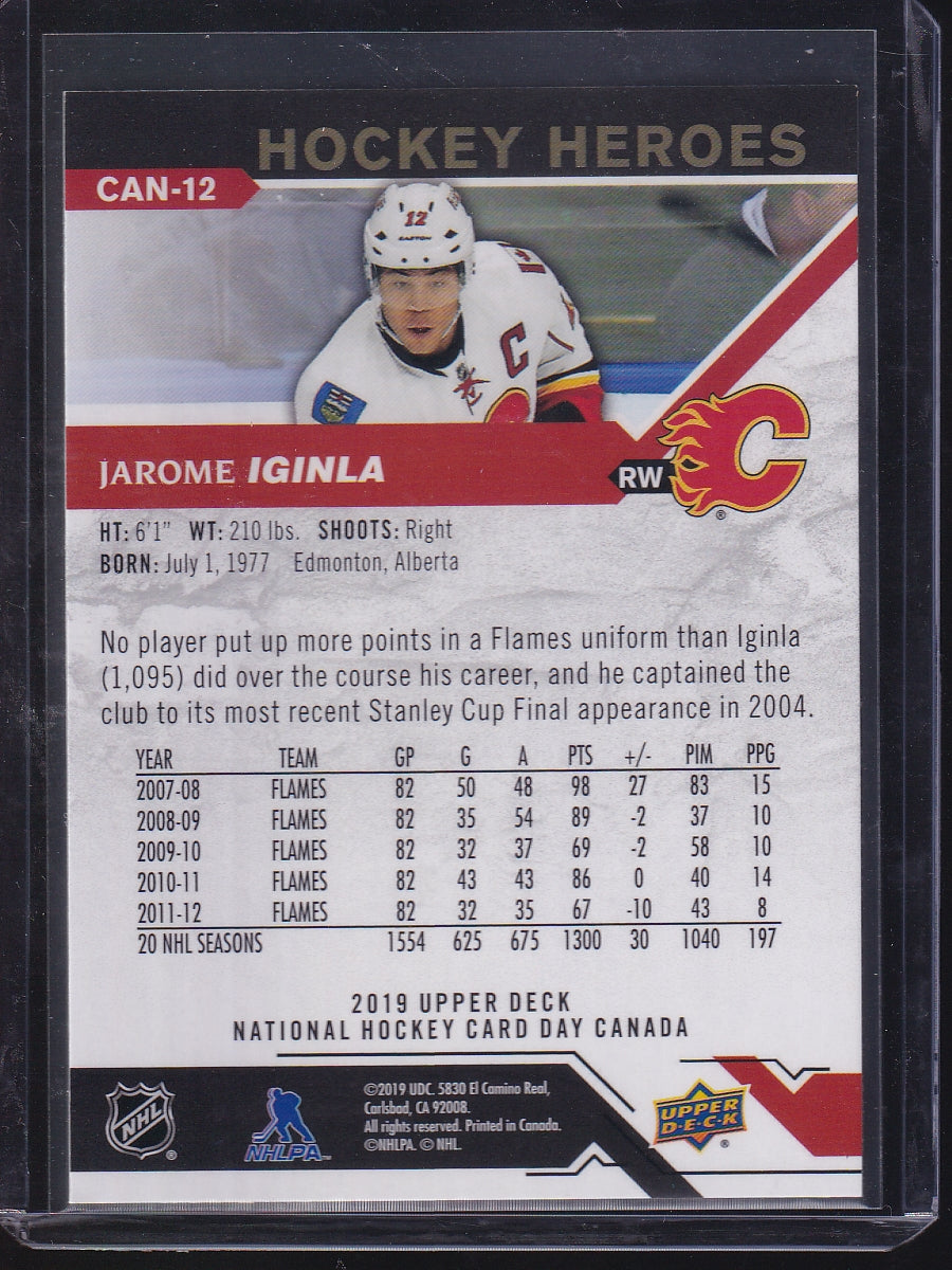 2019 Upper Deck National Hockey Card Day Canada #CAN-12 Jarome Iginla
