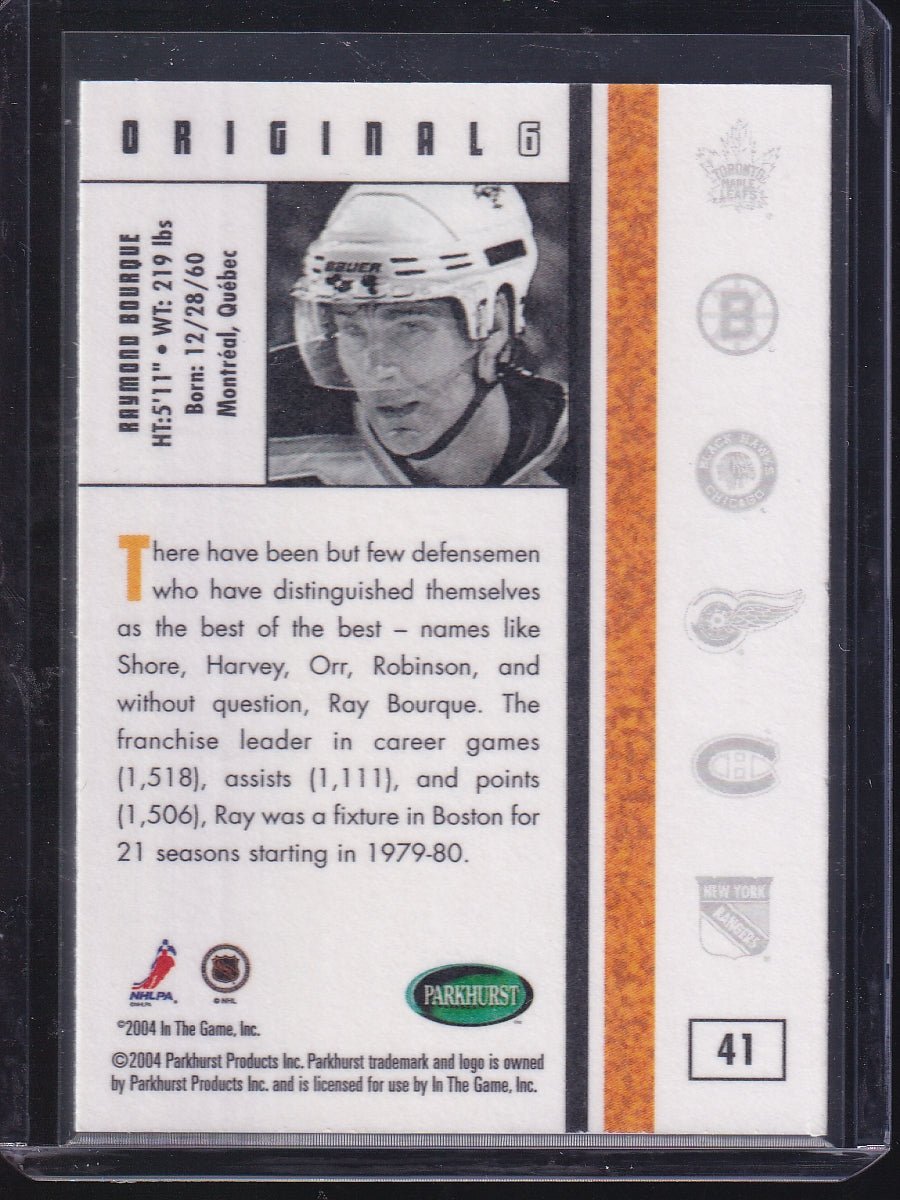2003-04 Parkhurst Original Six Boston #41 Raymond Bourque