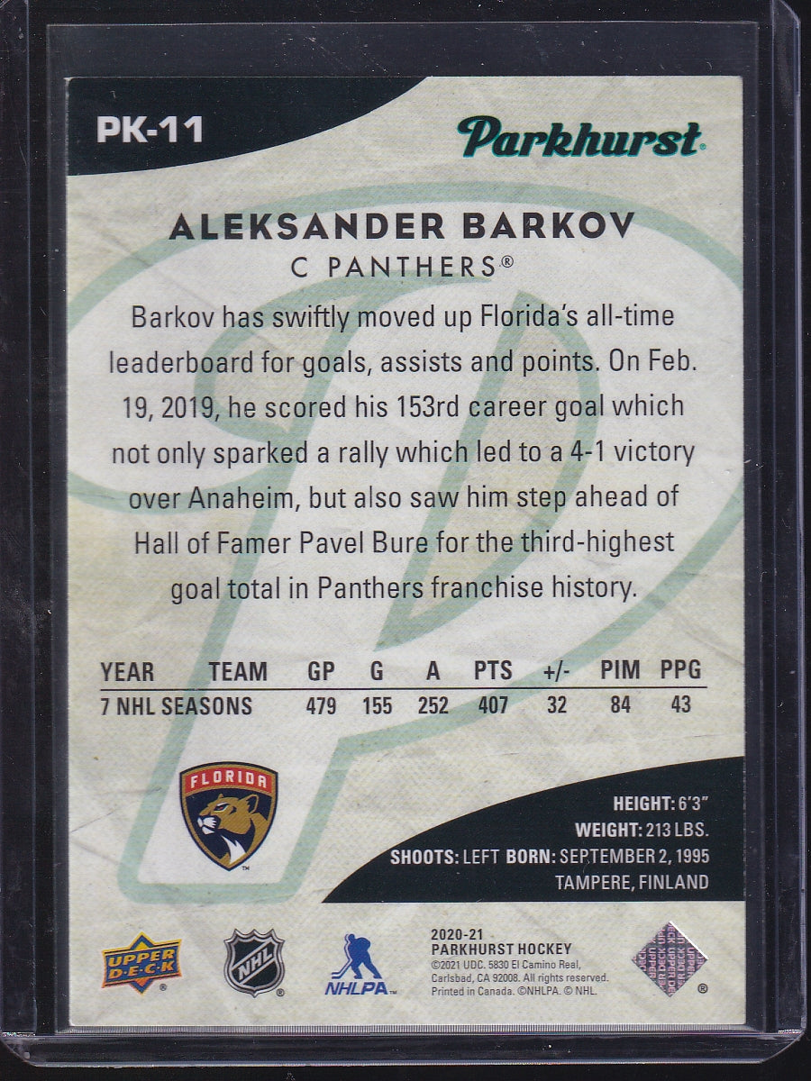 2020-21 Parkhurst #PK-11 Aleksander Barkov Parkies