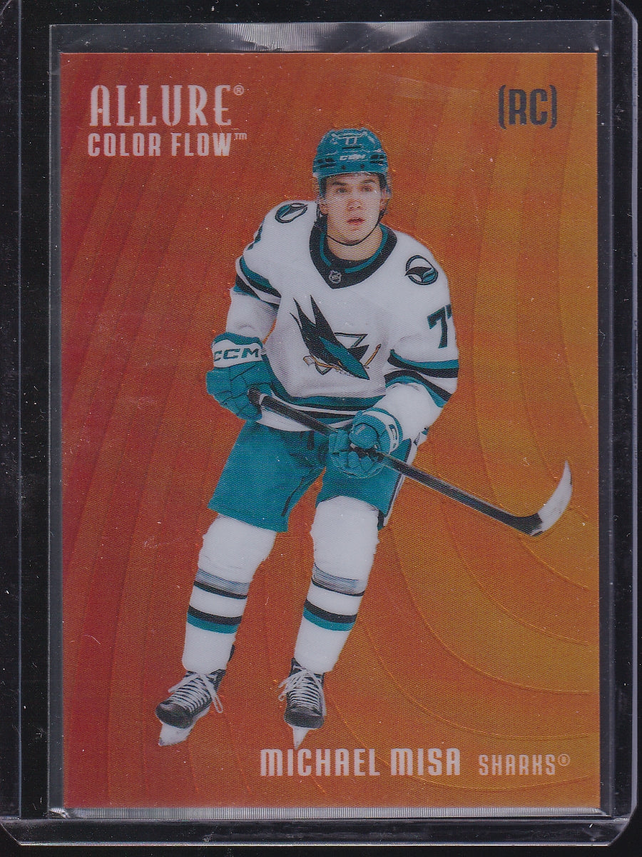 2025-26 Upper Deck Allure #CF-MM Michael Misa Color Flow Red-Orange