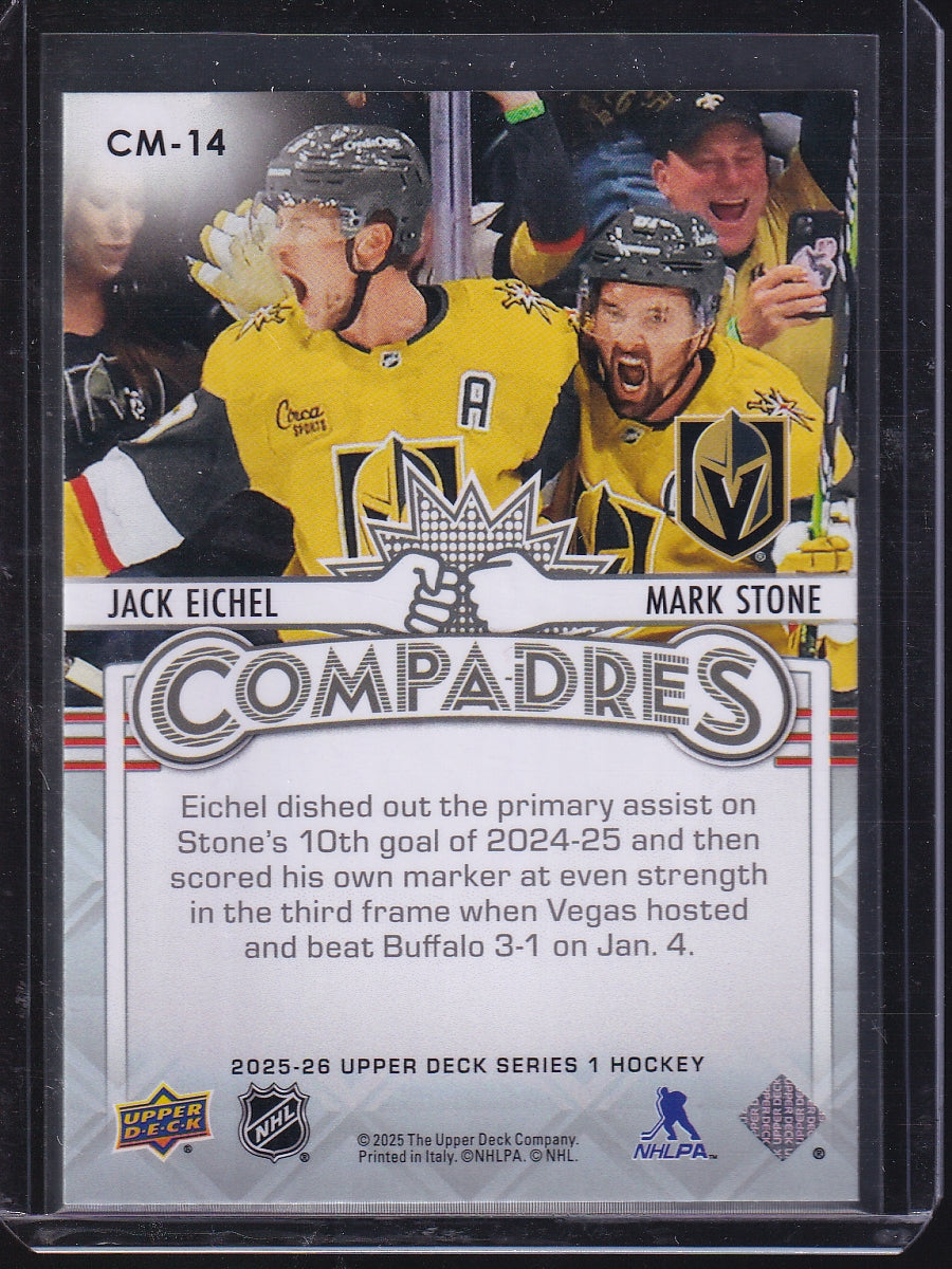 2025-26 Upper Deck #CM-14 Jack Eichel / Mark Stone Compadres