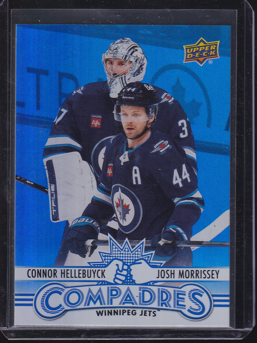 2025-26 Upper Deck #CM-12 Connor Hellebuyck / Josh Morrissey Compadres
