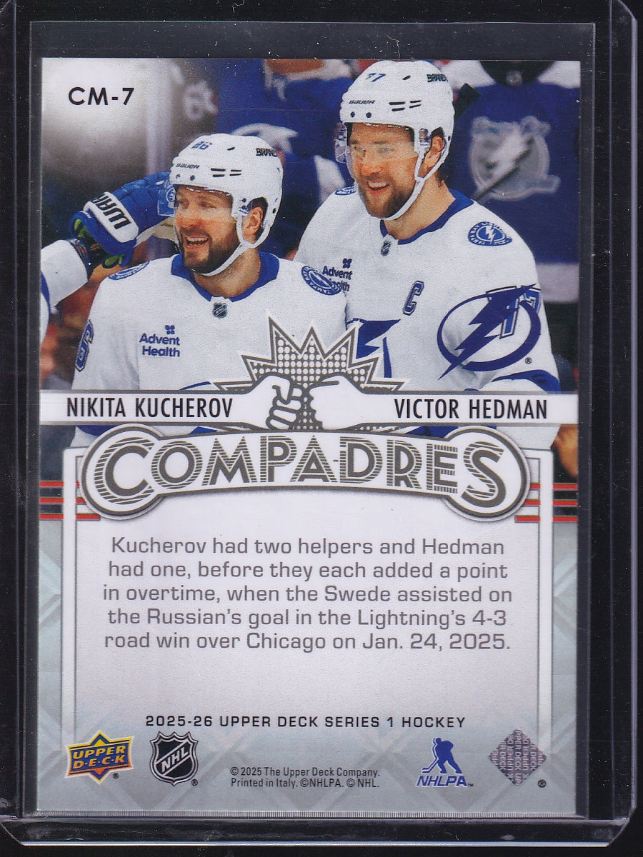 2025-26 Upper Deck #CM-7 Nikita Kucherov / Victor Hedman Compadres