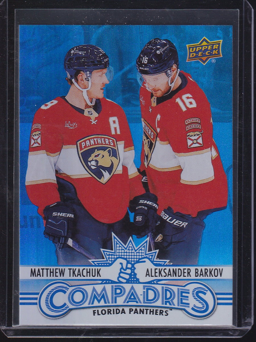 2025-26 Upper Deck #CM-6 Matthew Tkachuk / Aleksander Barkov Compadres Speckle