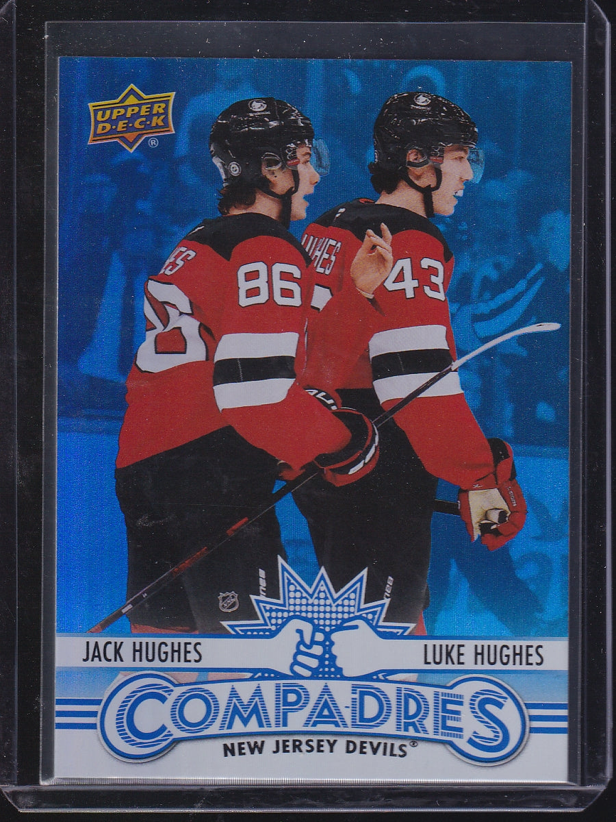 2025-26 Upper Deck #CM-5 Jack Hughes / Luke Hughes Compadres