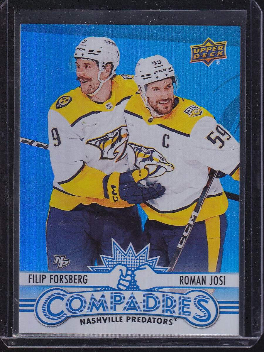 2025-26 Upper Deck #CM-4 Filip Forsberg / Roman Josi Compadres Speckle