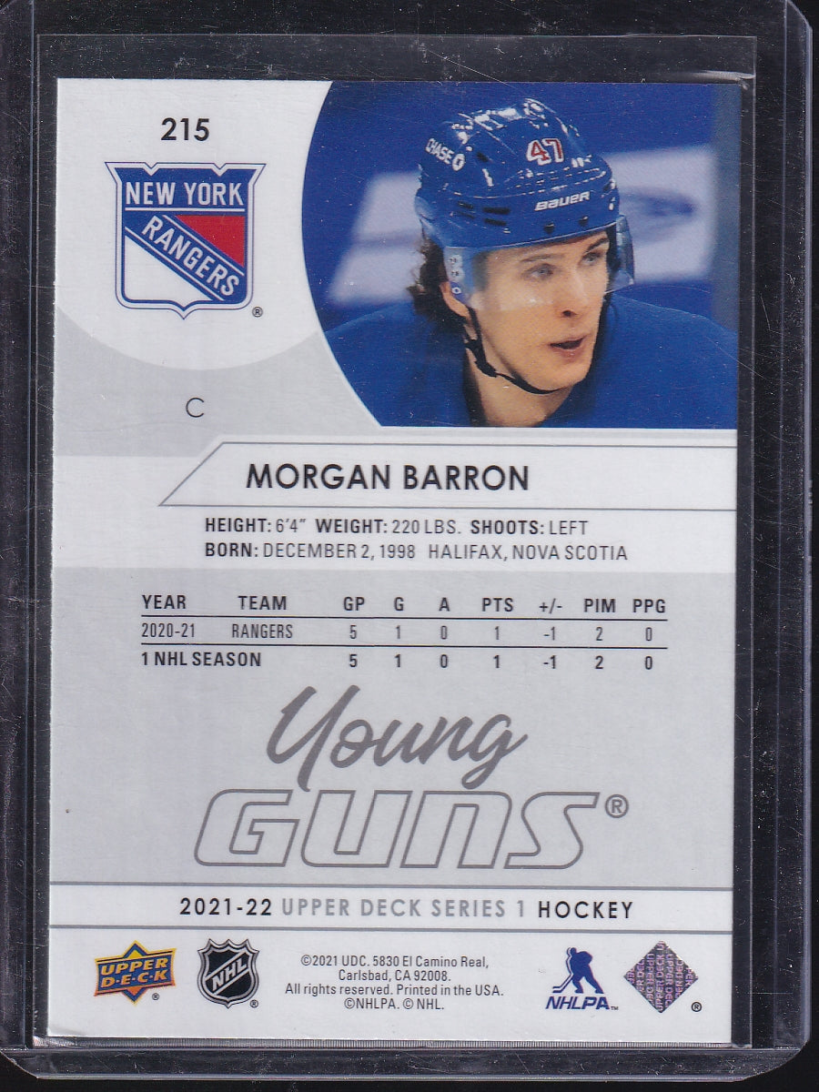 2021-22 Upper Deck #215 Morgan Barron