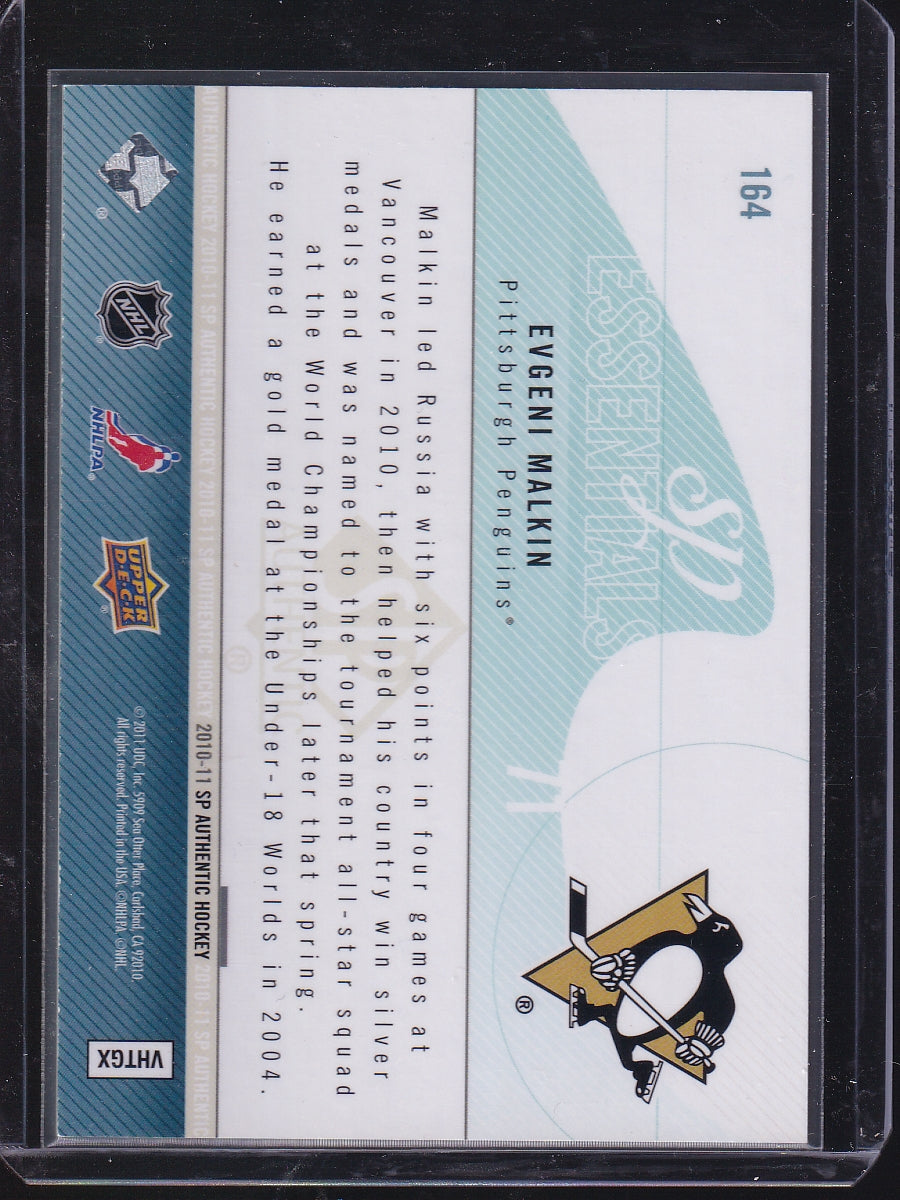 2010-11 SP Authentic #164 Evgeni Malkin SP Essentials