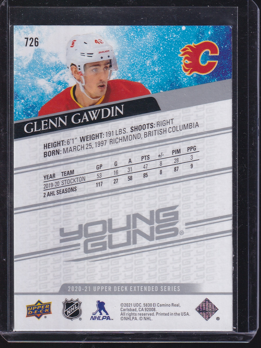 2020-21 Upper Deck #726 Glenn Gawdin