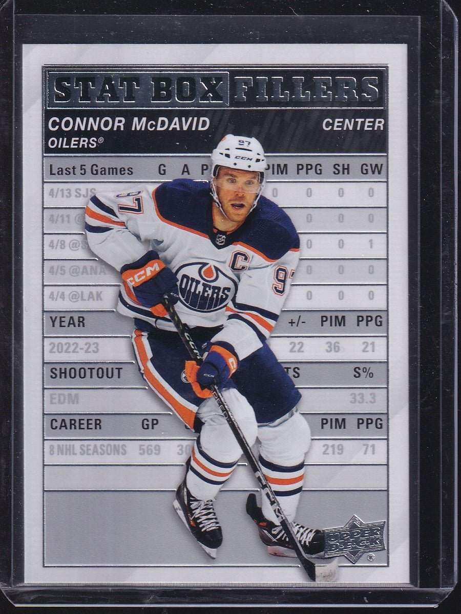 2023-24 Upper Deck #SB-21 Connor McDavid Stat Box Fillers