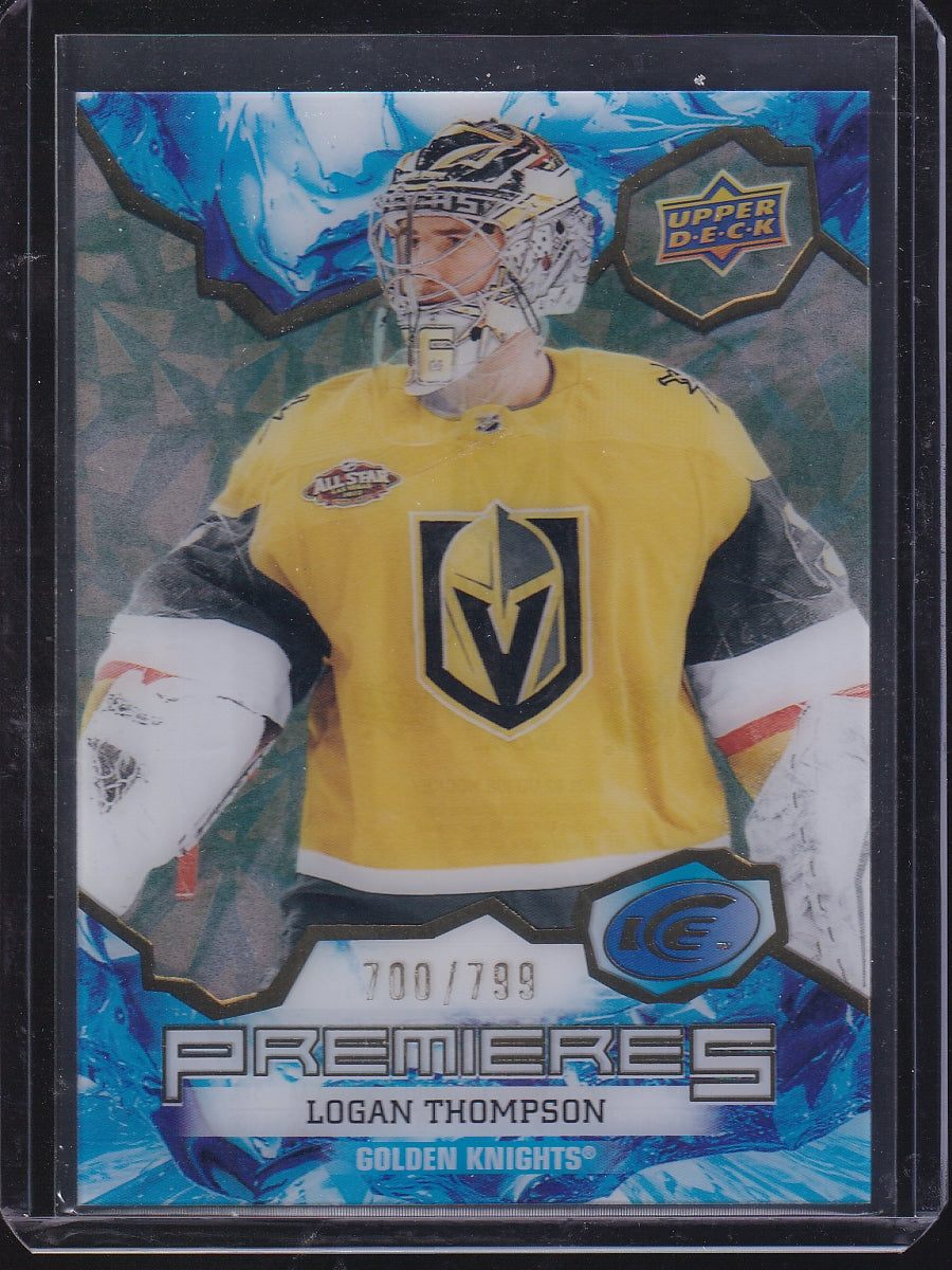 2021-22 Upper Deck Ice #212 Logan Thompson Green #/799