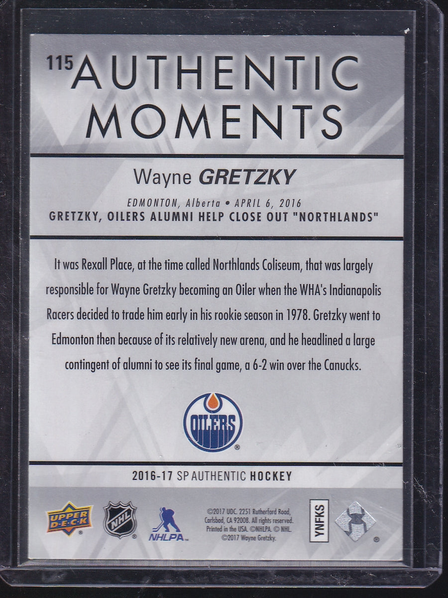 2016-17 SP Authentic #115 Wayne Gretzky