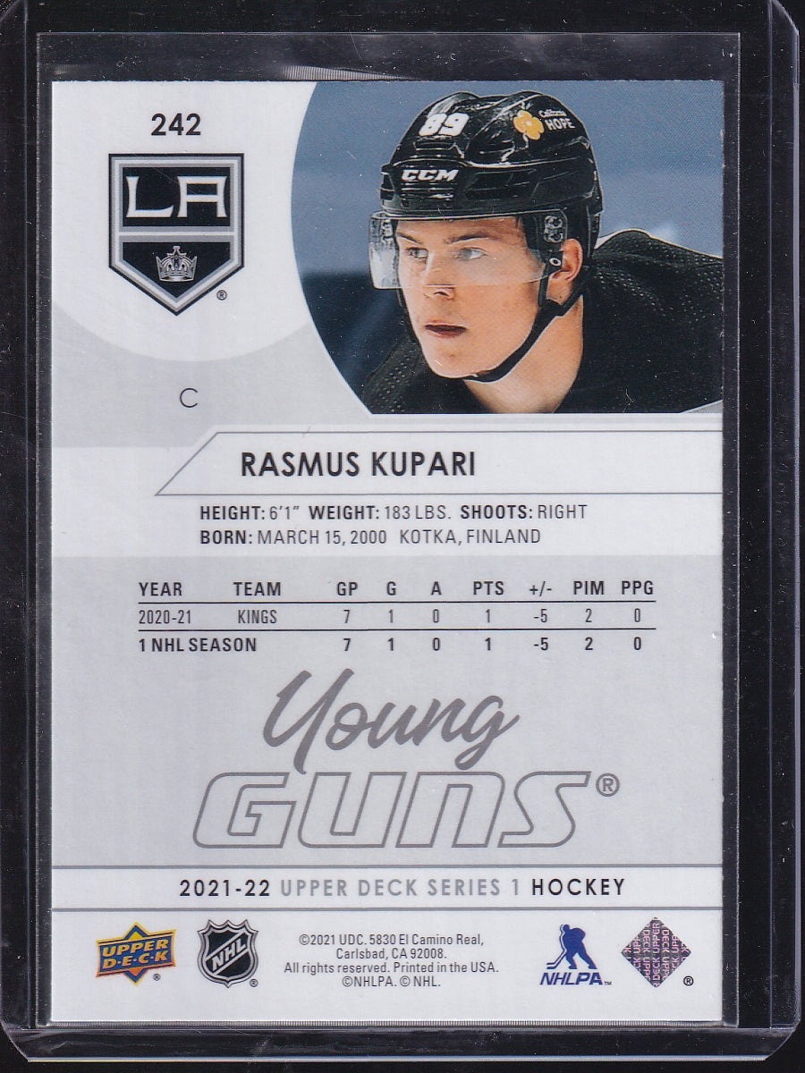 2021-22 Upper Deck #242 Rasmus Kupari