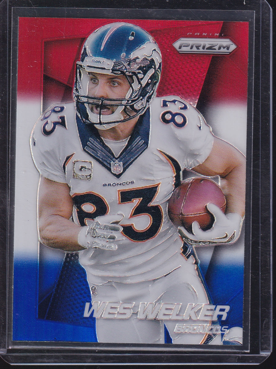 2014 Panini Prizm #45 Wes Welker Red White And Blue Prizm