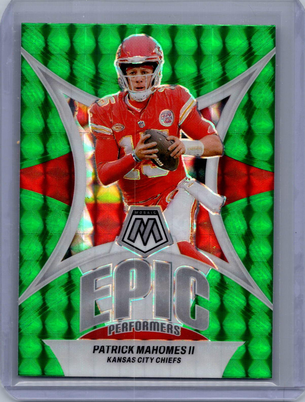 2024 Panini Mosaic #EP-PH Patrick Mahomes II Epic Performers Mosaic Green