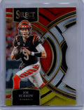 2023 Panini Select #165 Joe Burrow Red and Yellow Prizm Die Cut