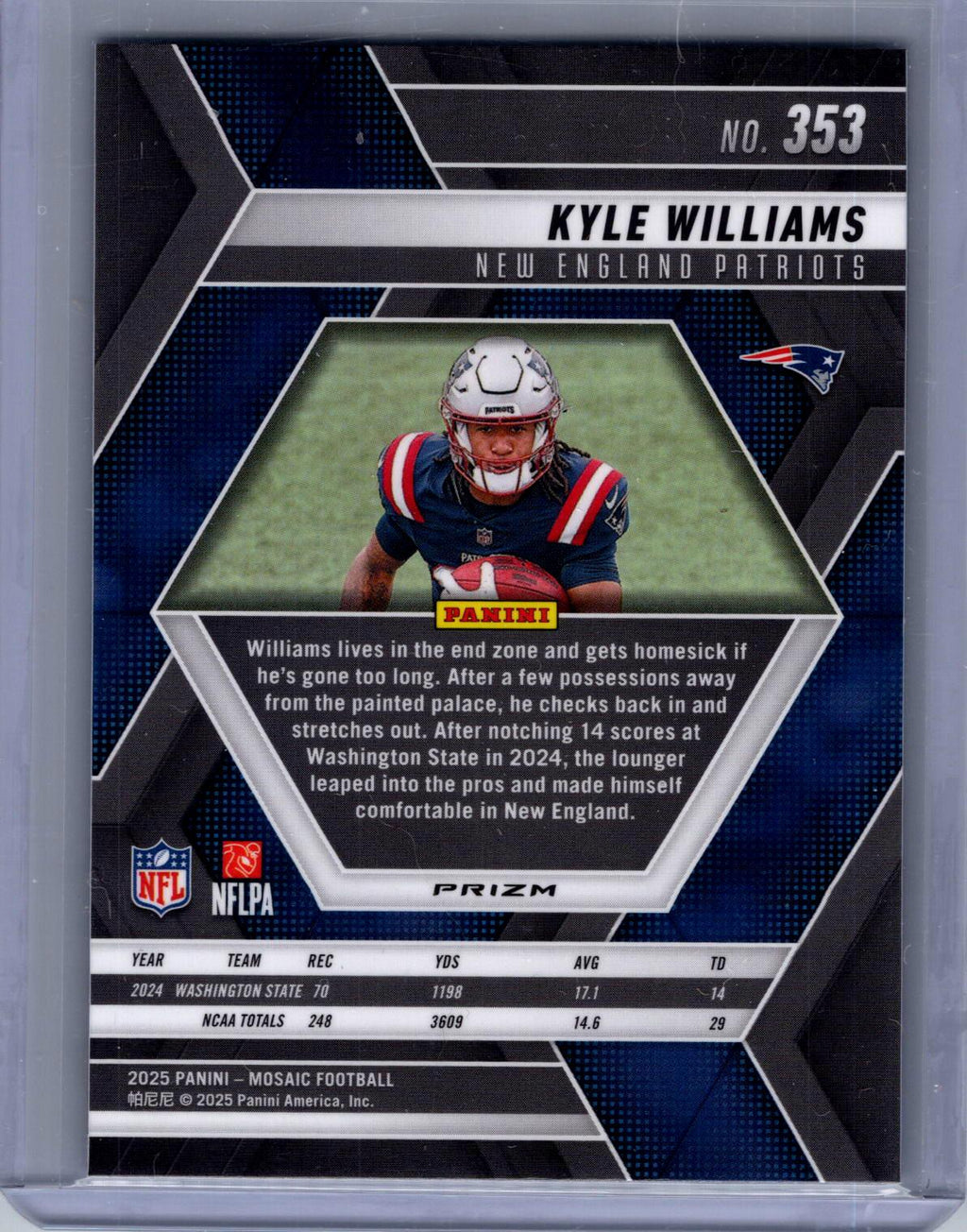 2025 Panini Mosaic #353 Kyle Williams