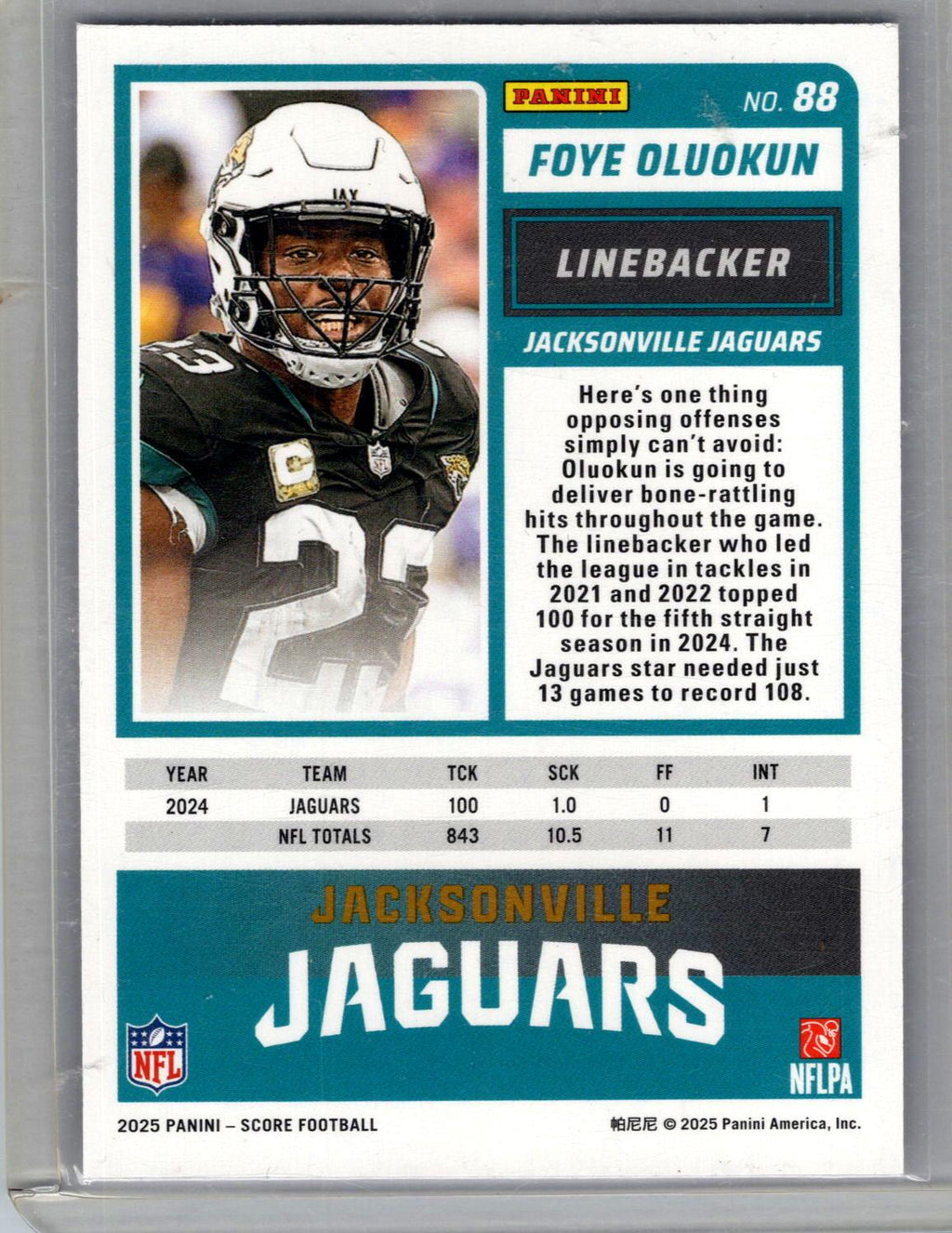 2025 Score Foye Oluokun Ellipse #88 /399
