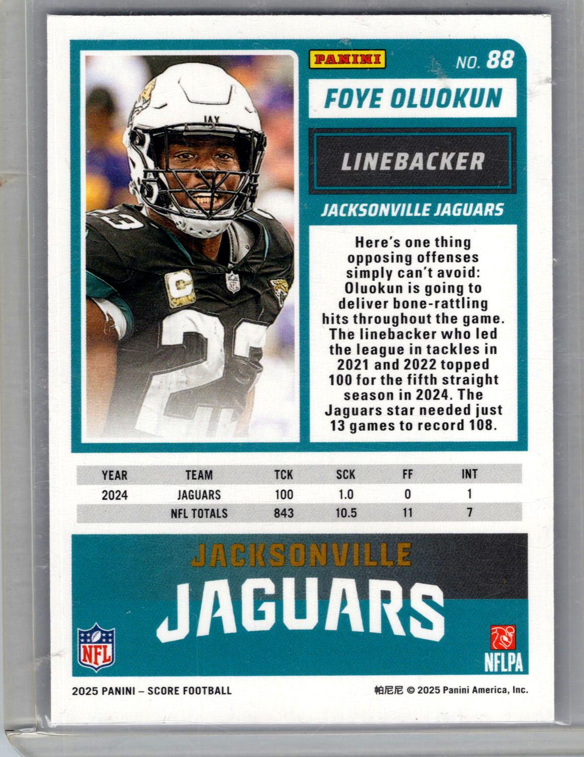 2025 Score Foye Oluokun Ellipse #88 /399