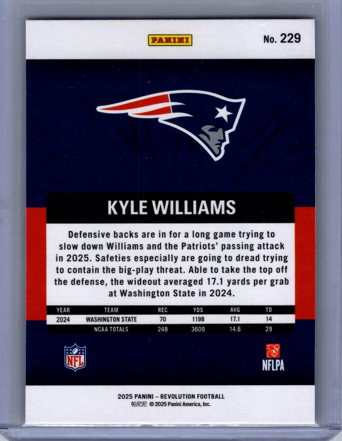 2025 Panini Revolution #229 Kyle Williams