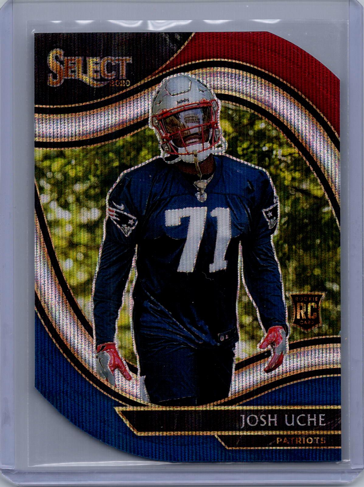 2020 Panini Select #395 Josh Uche Tri-Color Prizm Die Cut