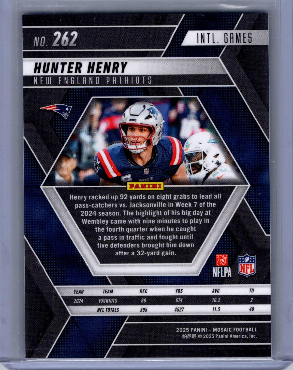 2025 Panini Mosaic #262 Hunter Henry