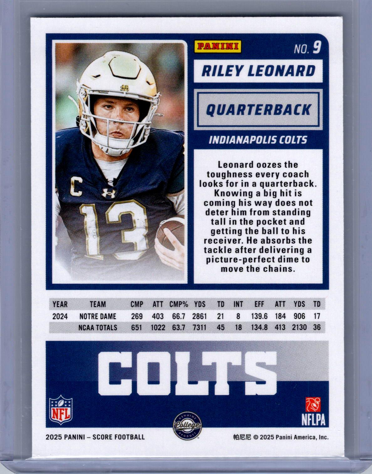 2025 Score #9 Riley Leonard