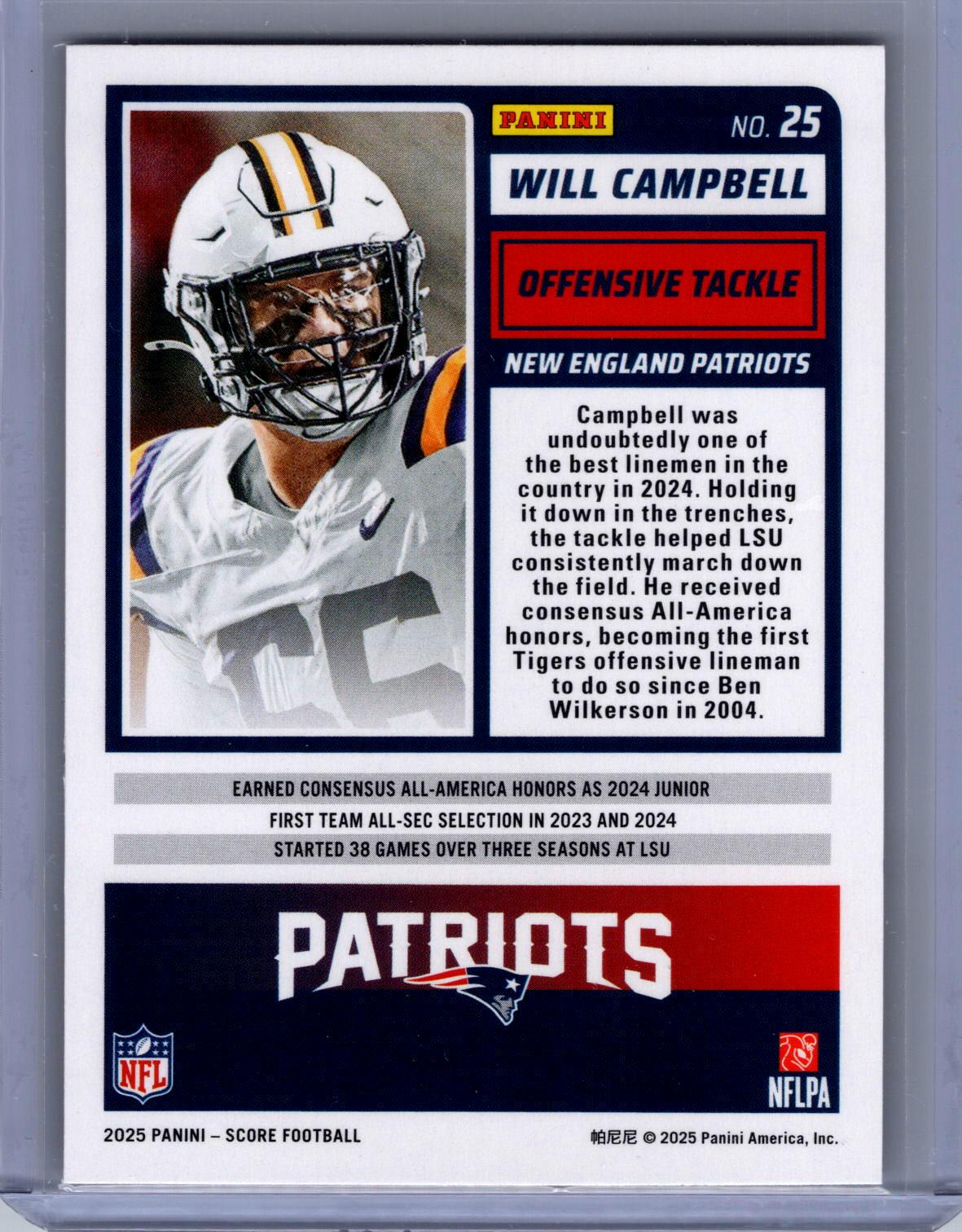 2025 Score-A-Treat #25 Will Campbell
