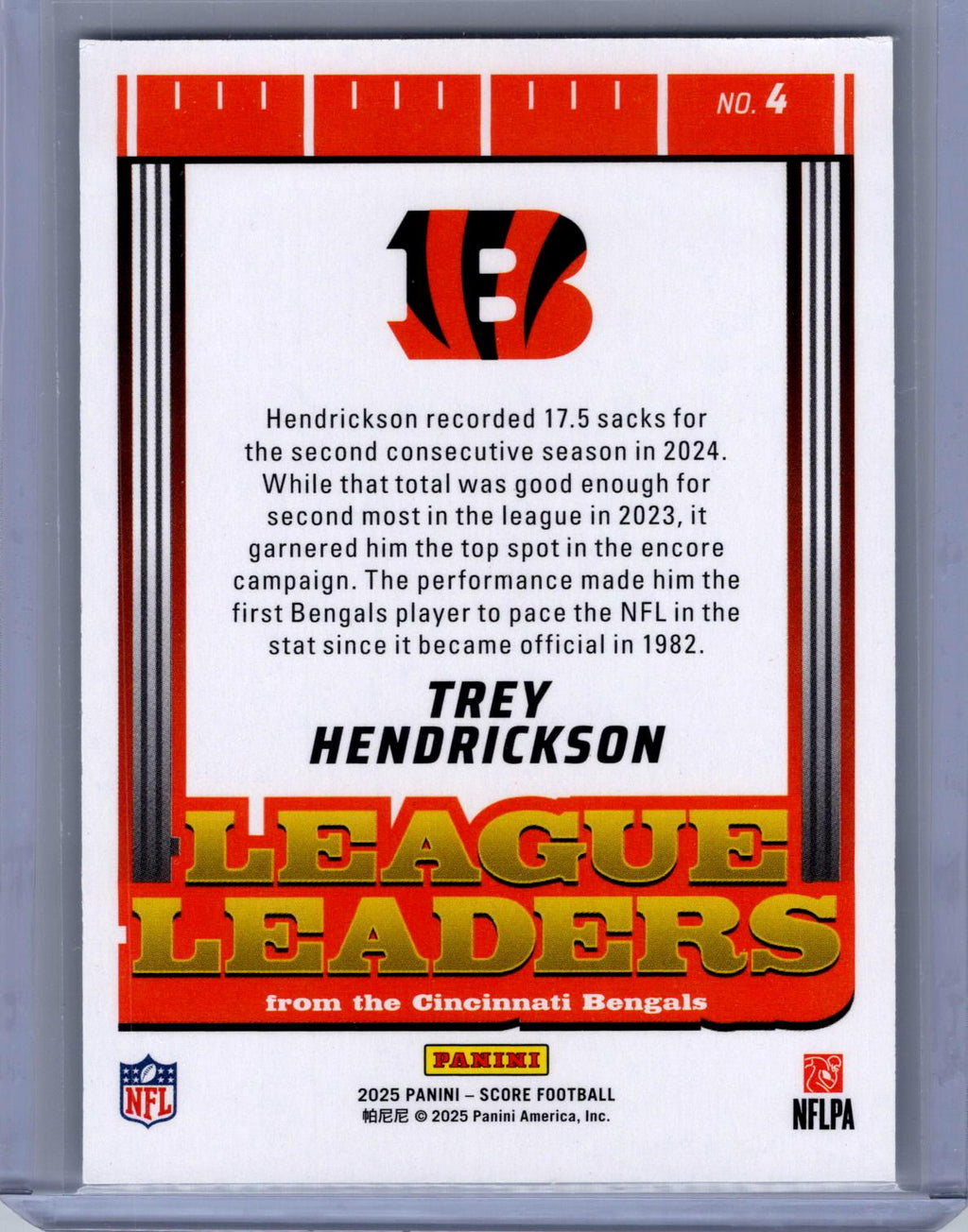 2025 Score #4 Trey Hendrickson League Leaders