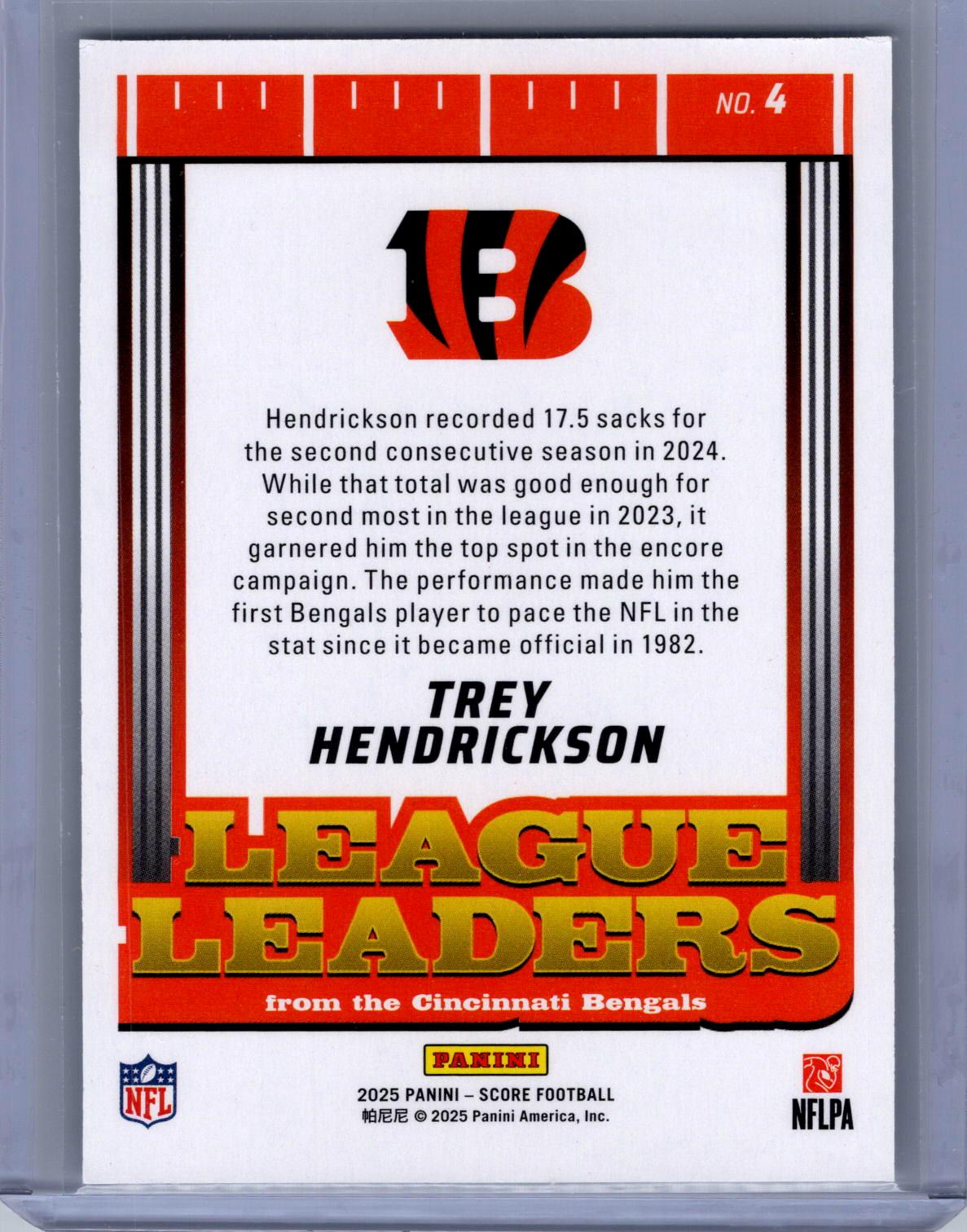 2025 Score #4 Trey Hendrickson League Leaders