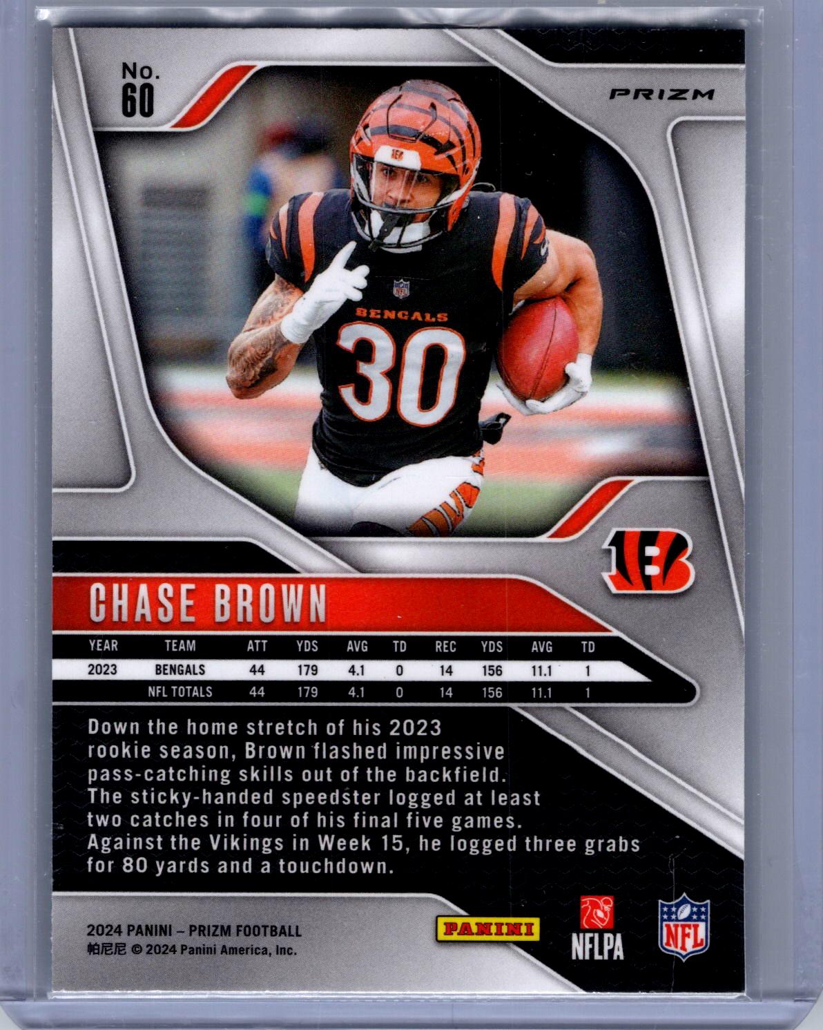 2024 Panini Prizm #60 Chase Brown Silver