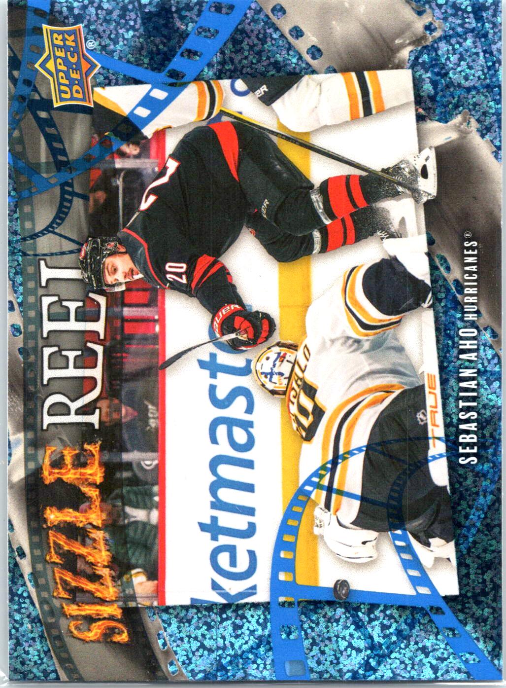 2025-26 Upper Deck #SR-44 Sebastian Aho Sizzle Reel Speckle