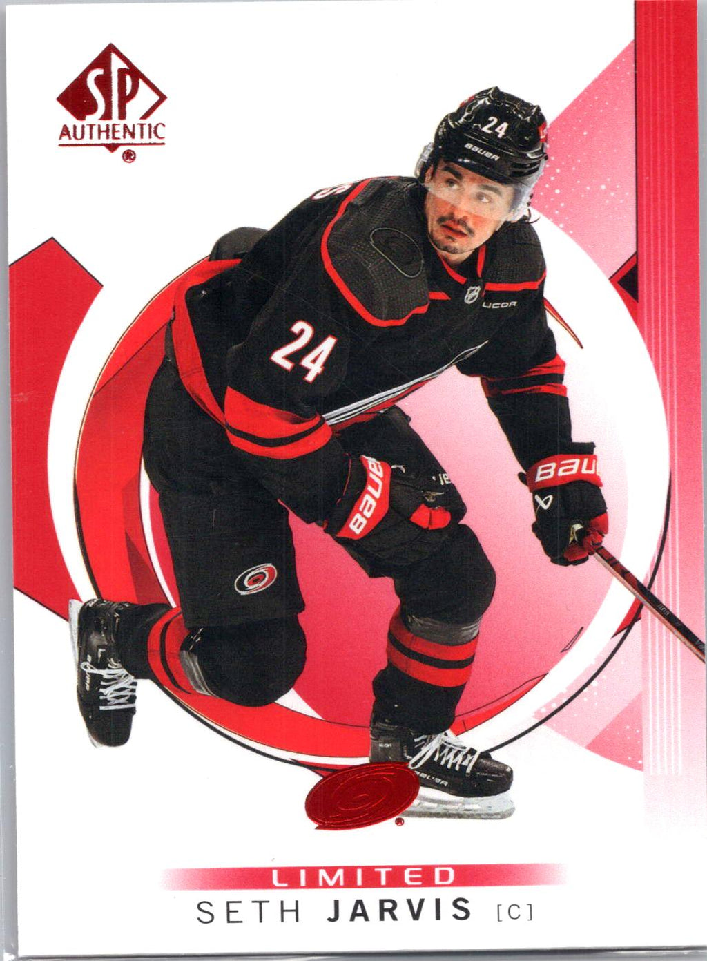 2024-25 SP Authentic #33 Seth Jarvis Limited Red