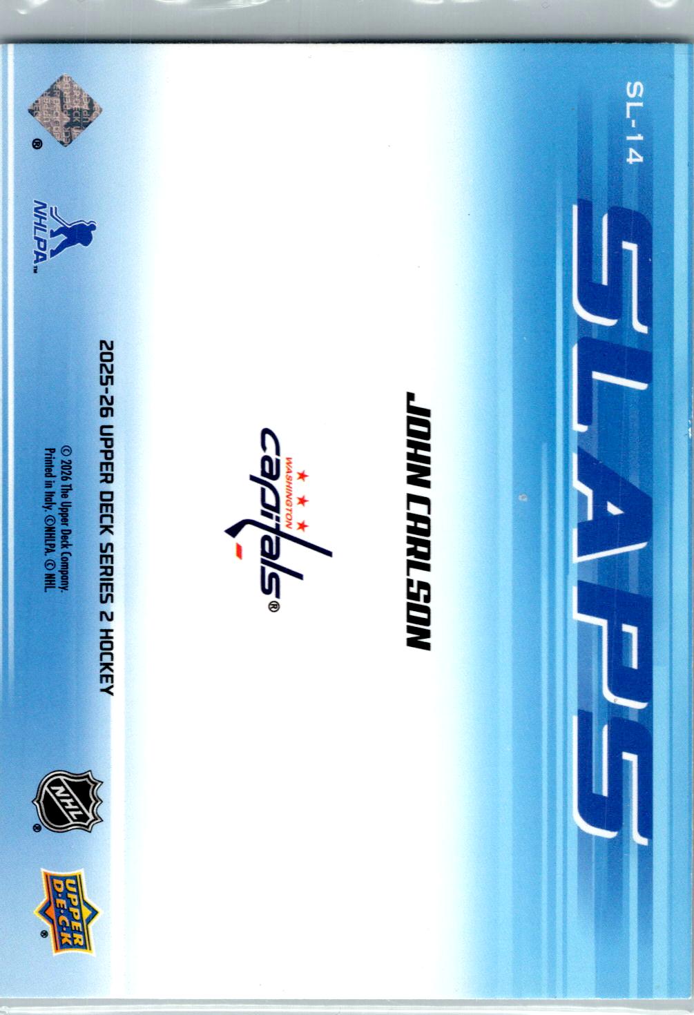 2025-26 Upper Deck #SL-14 John Carlson Slaps