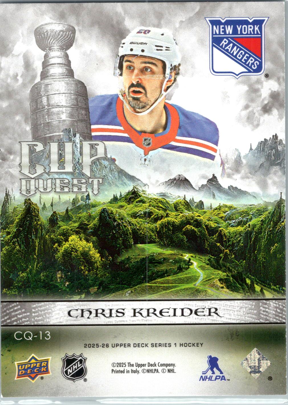2025-26 Upper Deck #CQ-13 Chris Kreider Cup Quest