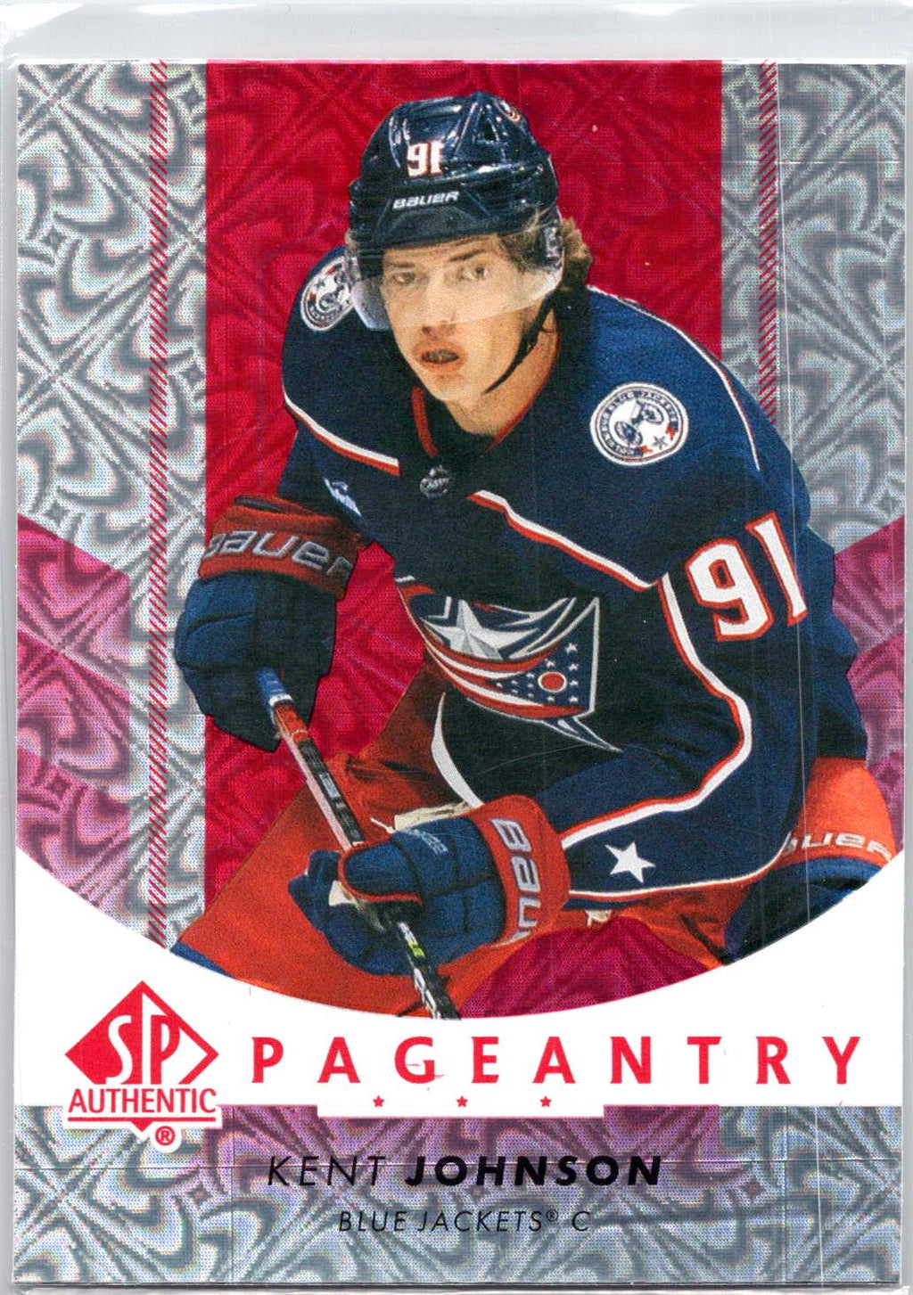 2022-23 SP Authentic #P-75 Kent Johnson Pageantry Red