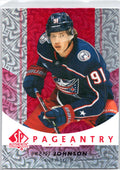2022-23 SP Authentic #P-75 Kent Johnson Pageantry Red