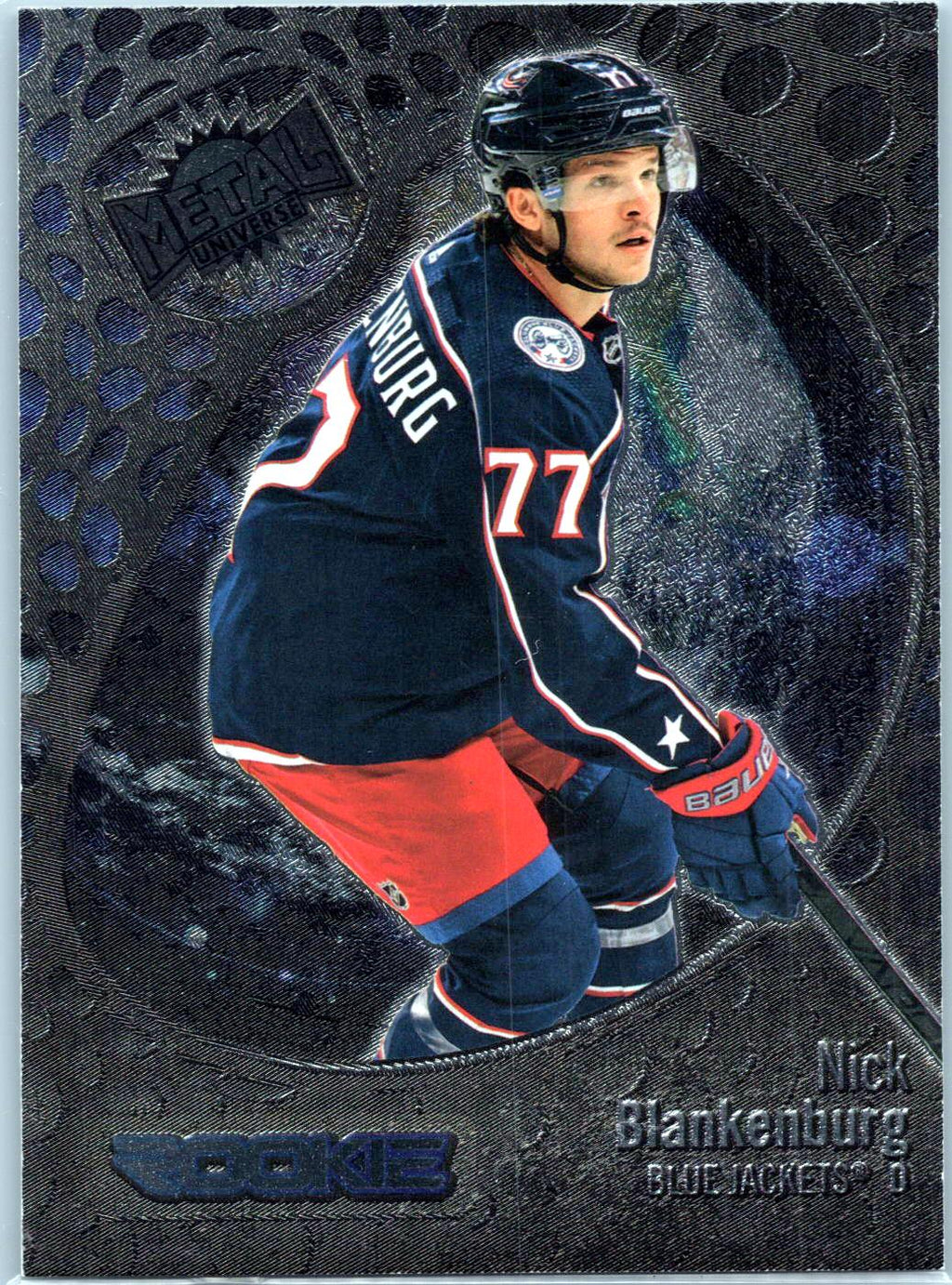 2022-23 SkyBox Metal Universe #174 Nick Blankenburg Spectrum FX Blue
