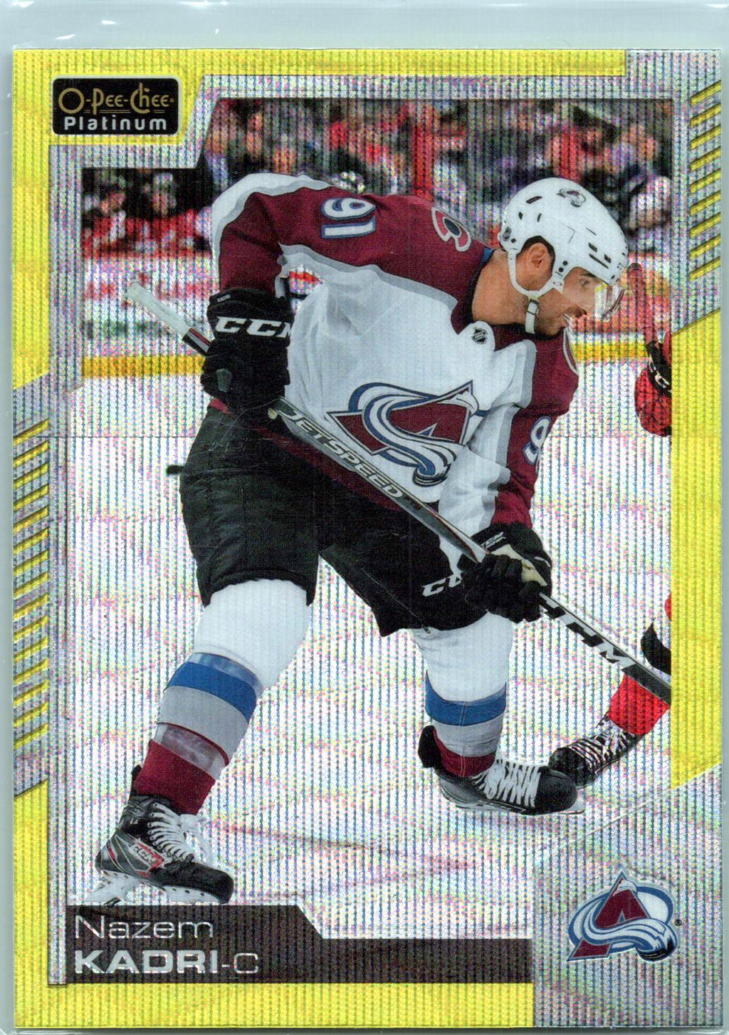 2020-21 O-Pee-Chee Platinum #91 Nazem Kadri Neon-Yellow-Surge