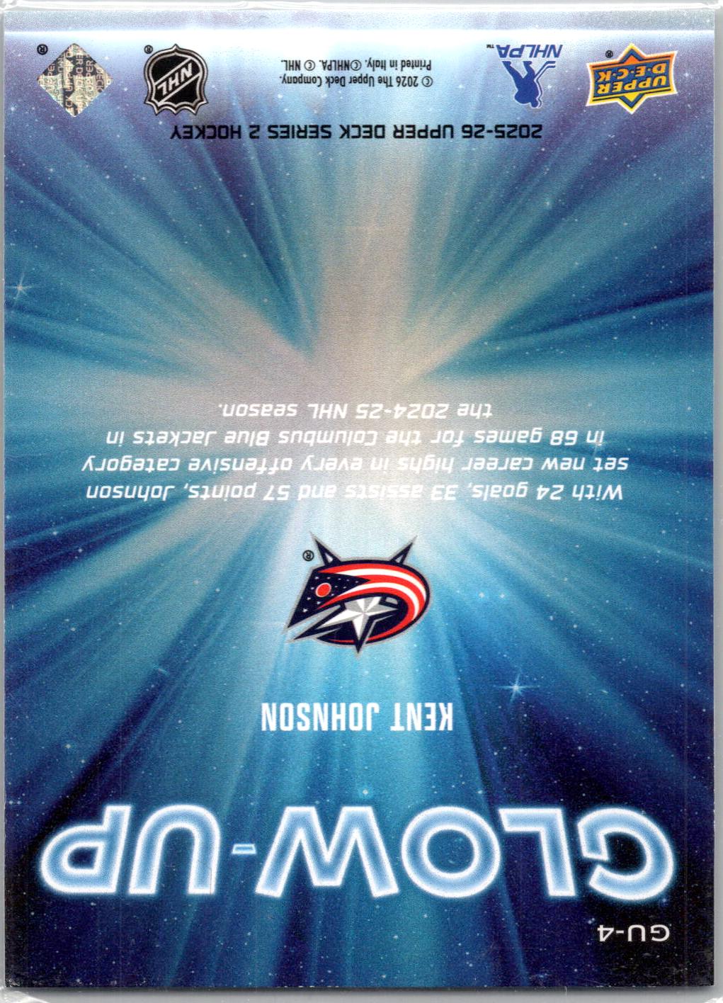 2025-26 Upper Deck #GU-4 Kent Johnson Glow-Up